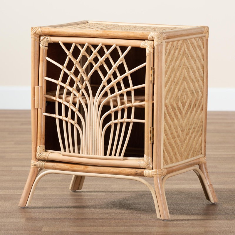 Bay Isle Home Wicker / Rattan Nightstand Wayfair